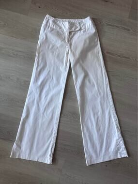 Milly Women’s Size 2 White Wide Leg Low Rise Pants